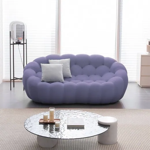 Canapé Bubble 2 places violet lavande design contemporain salon épuré