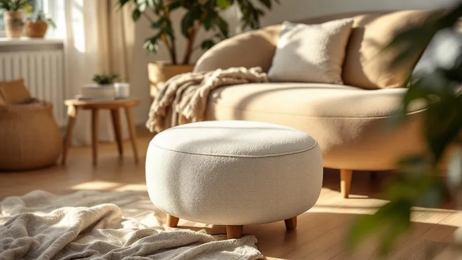 Ottoman Module Bubble bouclette repose-pieds salon design